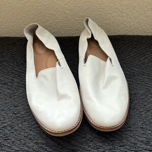 Sherry white leather loafers